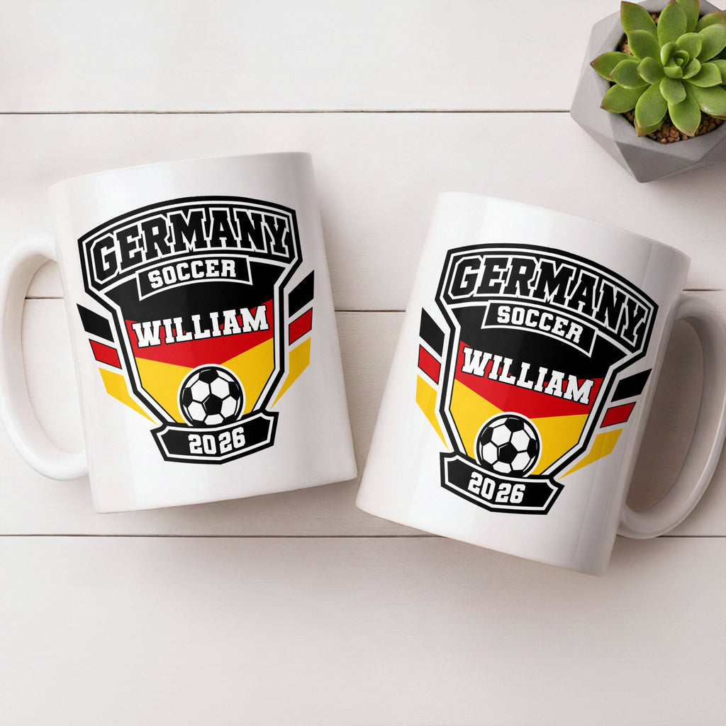 Personalized Argentina Soccer Coffee Mug Custom Name Gift for Dad Edge-to-edge Mug GradoCreations