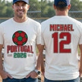 Personalized Portugal Football T-Shirt Custom Name & Number Gift T-Shirt Font and Back GradoCreations