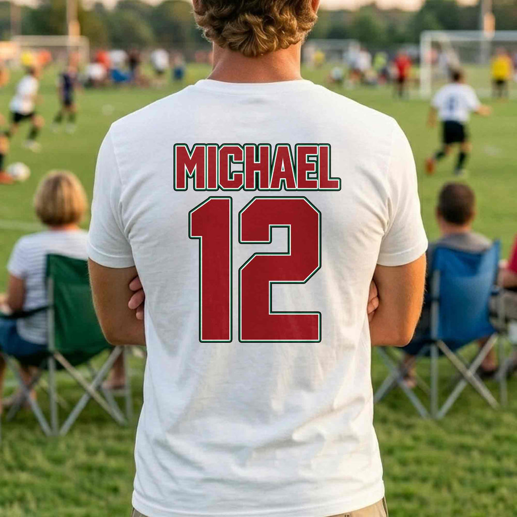 Personalized Portugal Football T-Shirt Custom Name & Number Gift T-Shirt Font and Back GradoCreations