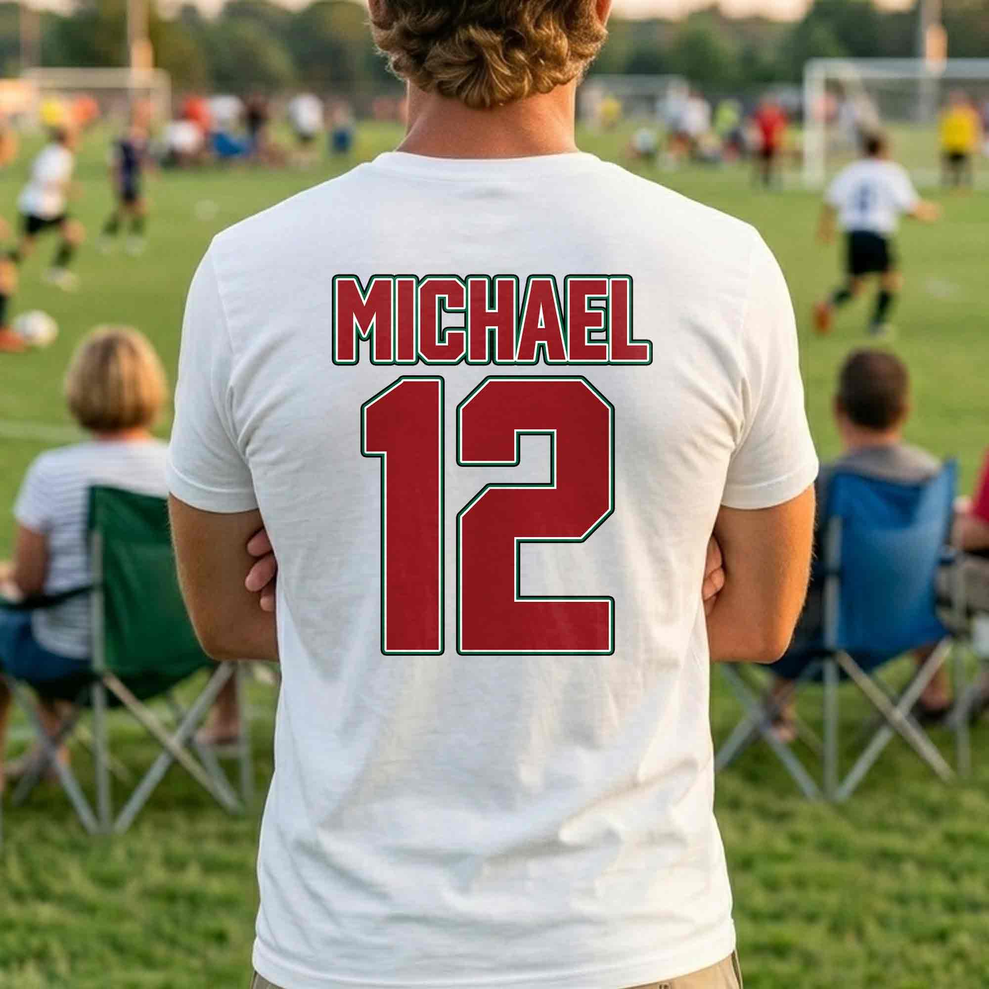Personalized Portugal Football T-Shirt Custom Name & Number Gift T-Shirt Font and Back GradoCreations