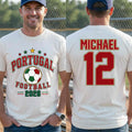 Personalized Portugal Football Custom Name Soccer Ball Gift T-Shirt Font and Back GradoCreations