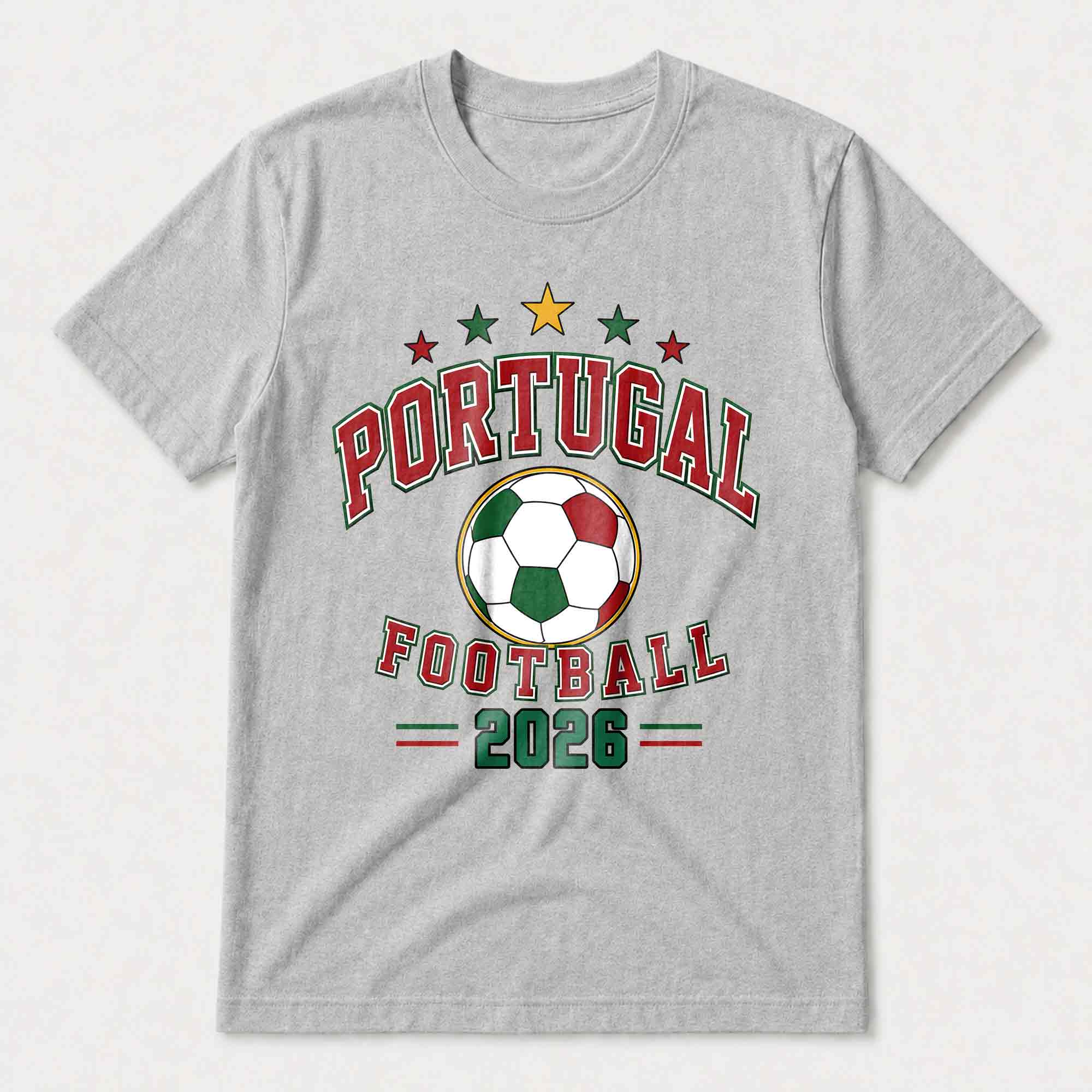 Personalized Portugal Football Custom Name Soccer Ball Gift T-Shirt Font and Back GradoCreations