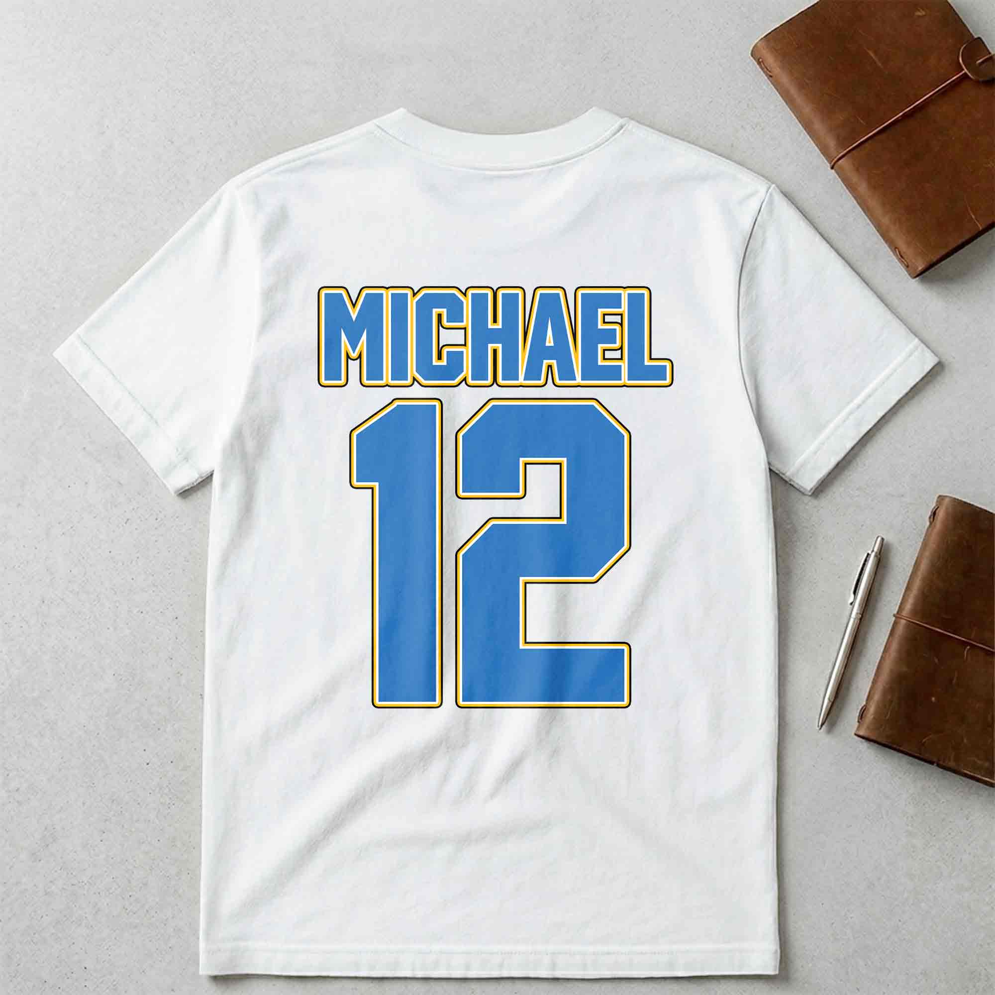 Personalized Argentina Soccer T-Shirt Custom Name Gift for Fans T-Shirt Font and Back GradoCreations
