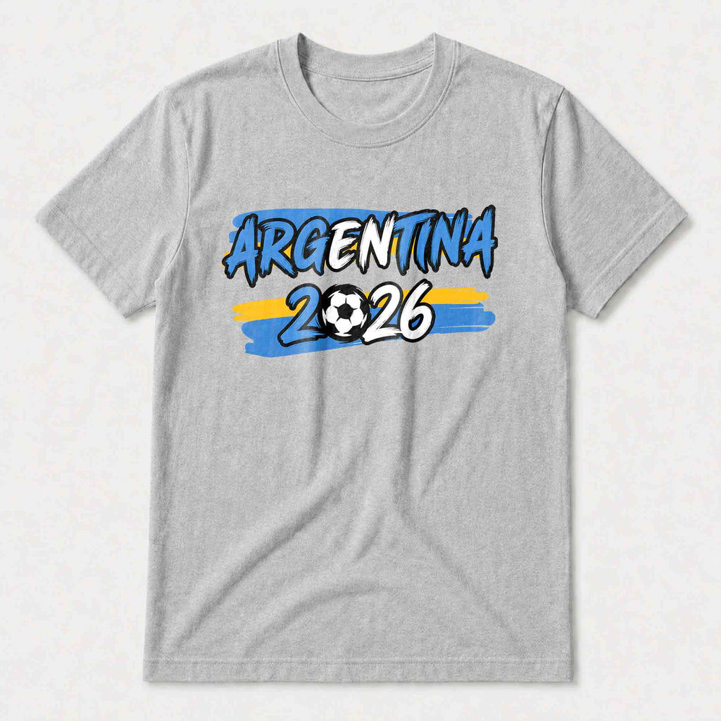 Personalized Argentina Soccer T-Shirt Custom Name Gift for Fans T-Shirt Font and Back GradoCreations