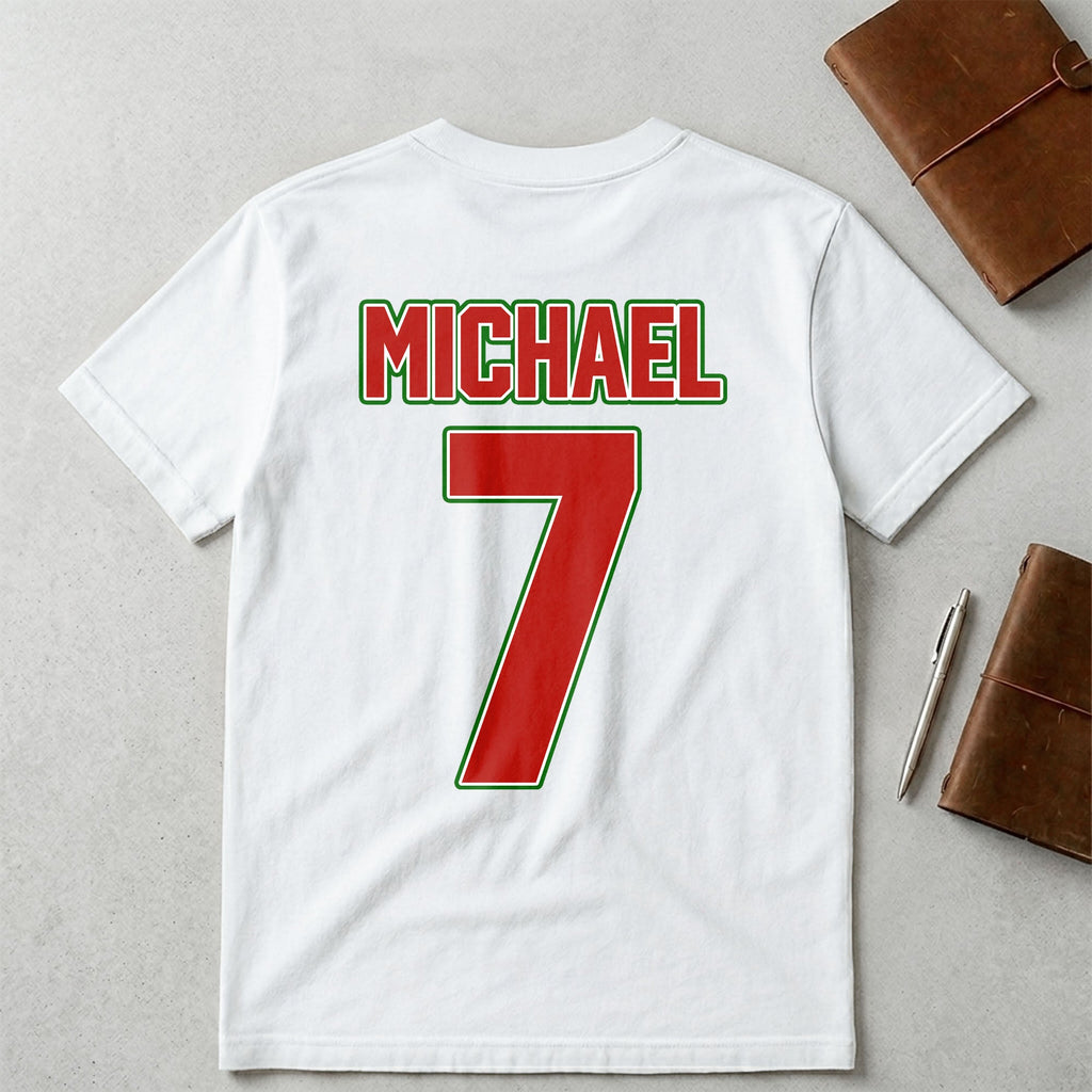 Personalized Soccer T-Shirt Custom Name & Number Gift for Dad T-Shirt Font and Back GradoCreations
