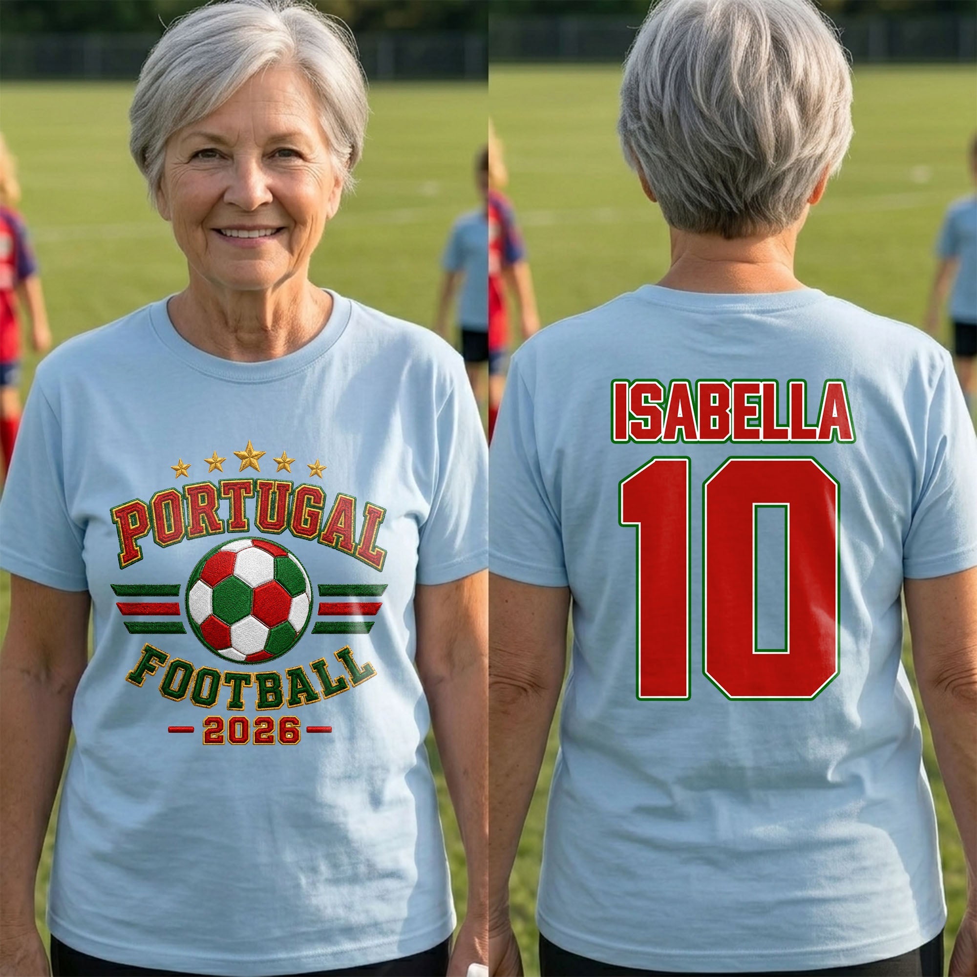 Personalized Soccer T-Shirt Custom Name & Number Gift for Dad T-Shirt Font and Back GradoCreations
