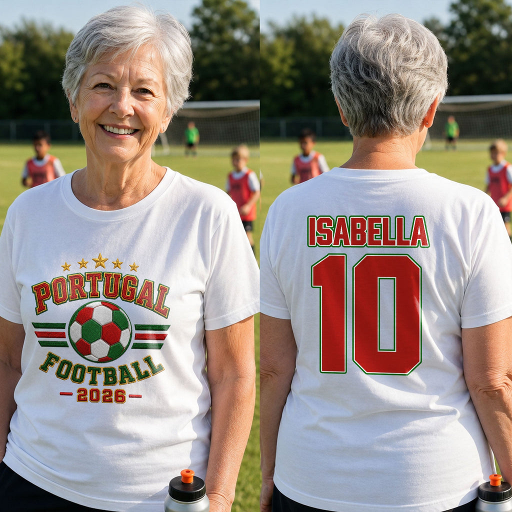 Personalized Soccer T-Shirt Custom Name & Number Gift for Dad T-Shirt Font and Back GradoCreations
