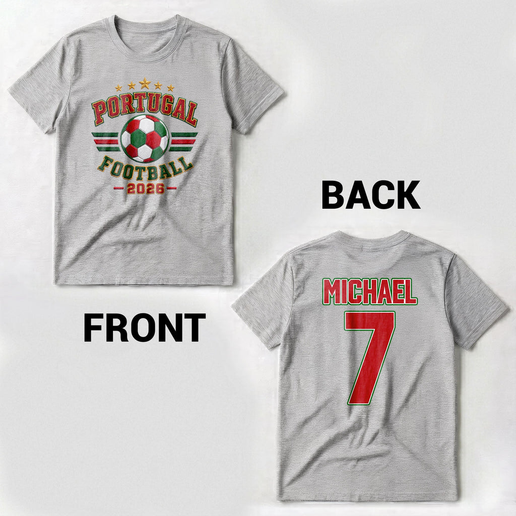 Personalized Soccer T-Shirt Custom Name & Number Gift for Dad T-Shirt Font and Back GradoCreations