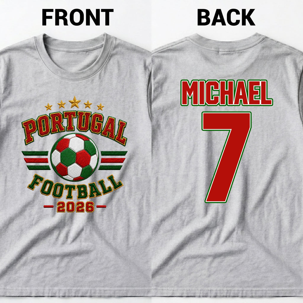 Personalized Soccer T-Shirt Custom Name & Number Gift for Dad T-Shirt Font and Back GradoCreations