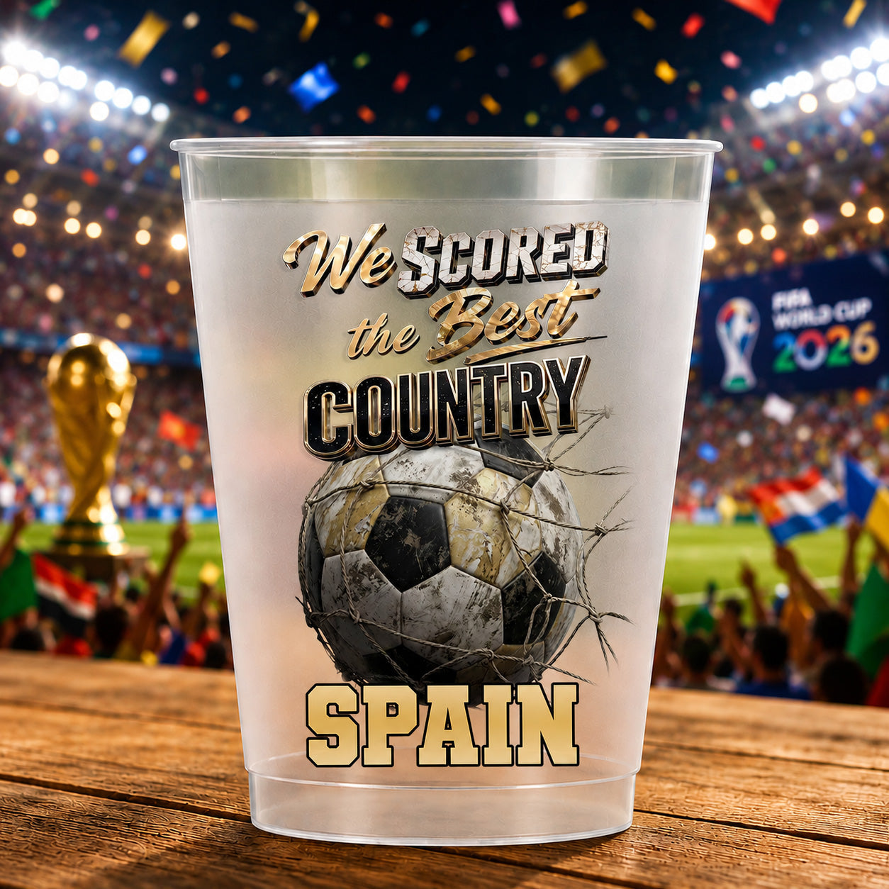 Personalized Frosted Cups Custom Name Gift for Soccer Lovers Frosted Cups GradoCreations