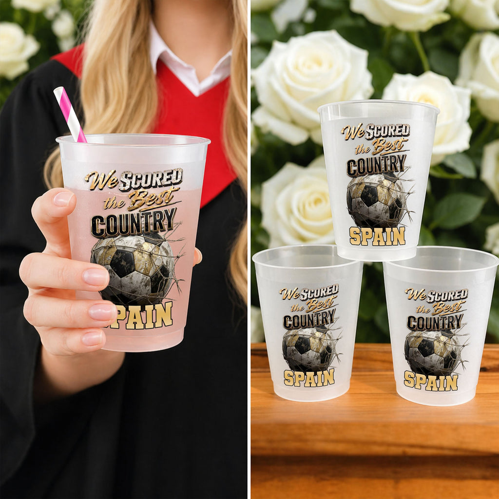 Personalized Frosted Cups Custom Name Gift for Soccer Lovers Frosted Cups GradoCreations