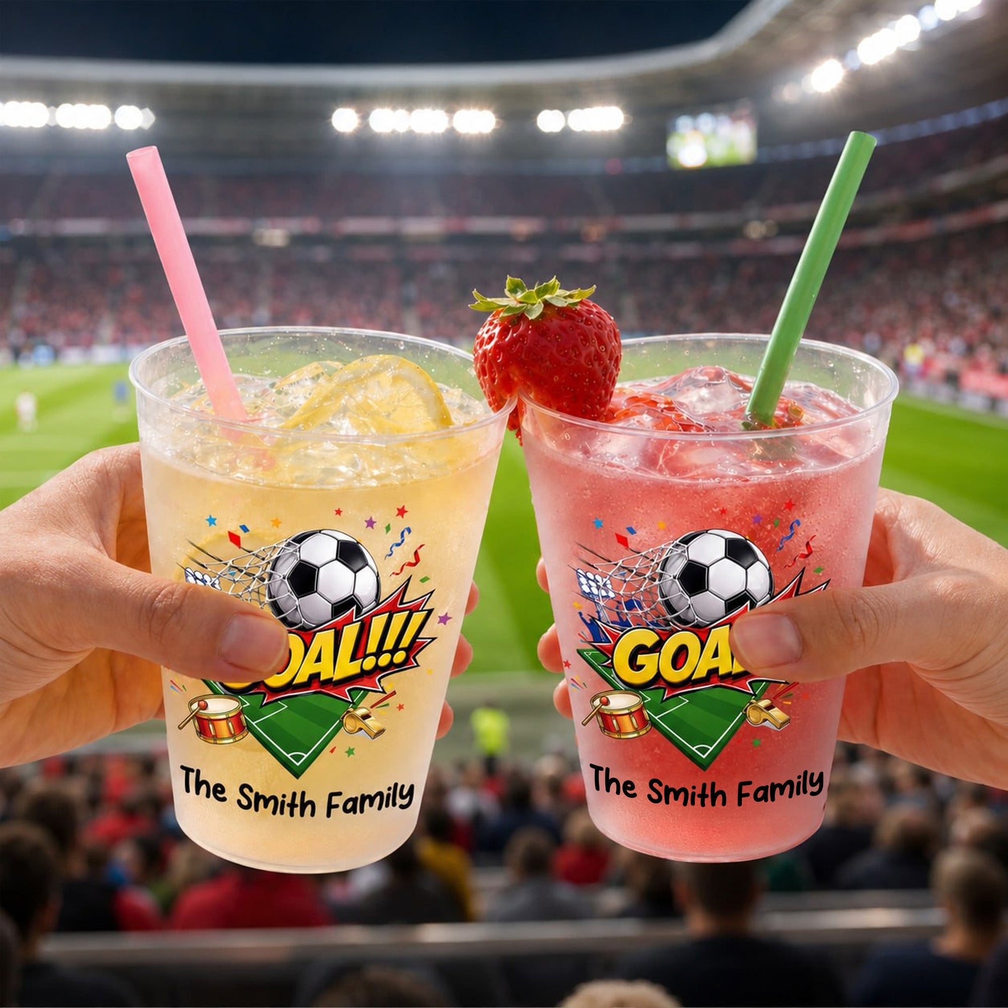 Personalized Frosted Cups Custom Family Name Soccer Gift Frosted Cups GradoCreations
