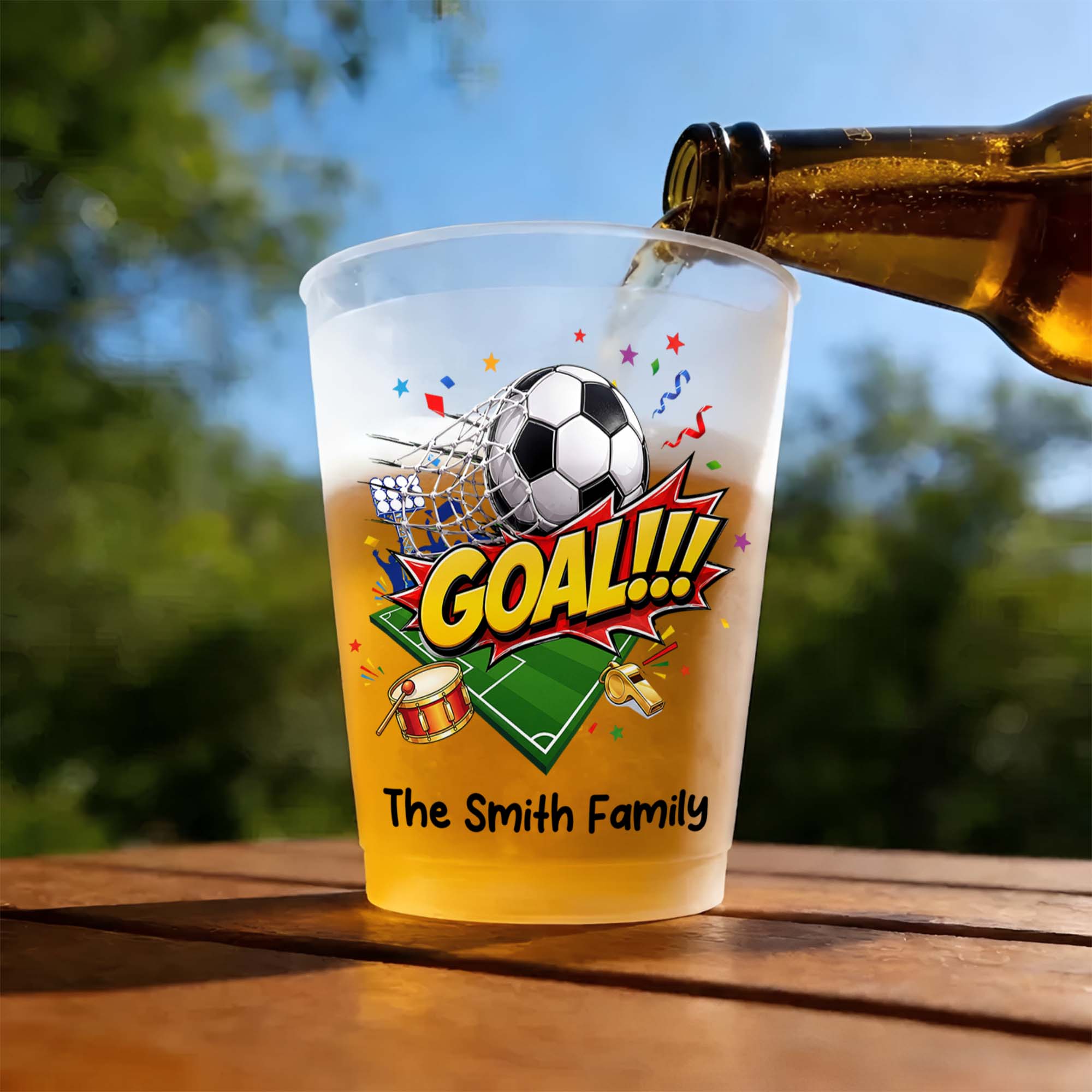 Personalized Frosted Cups Custom Family Name Soccer Gift Frosted Cups GradoCreations