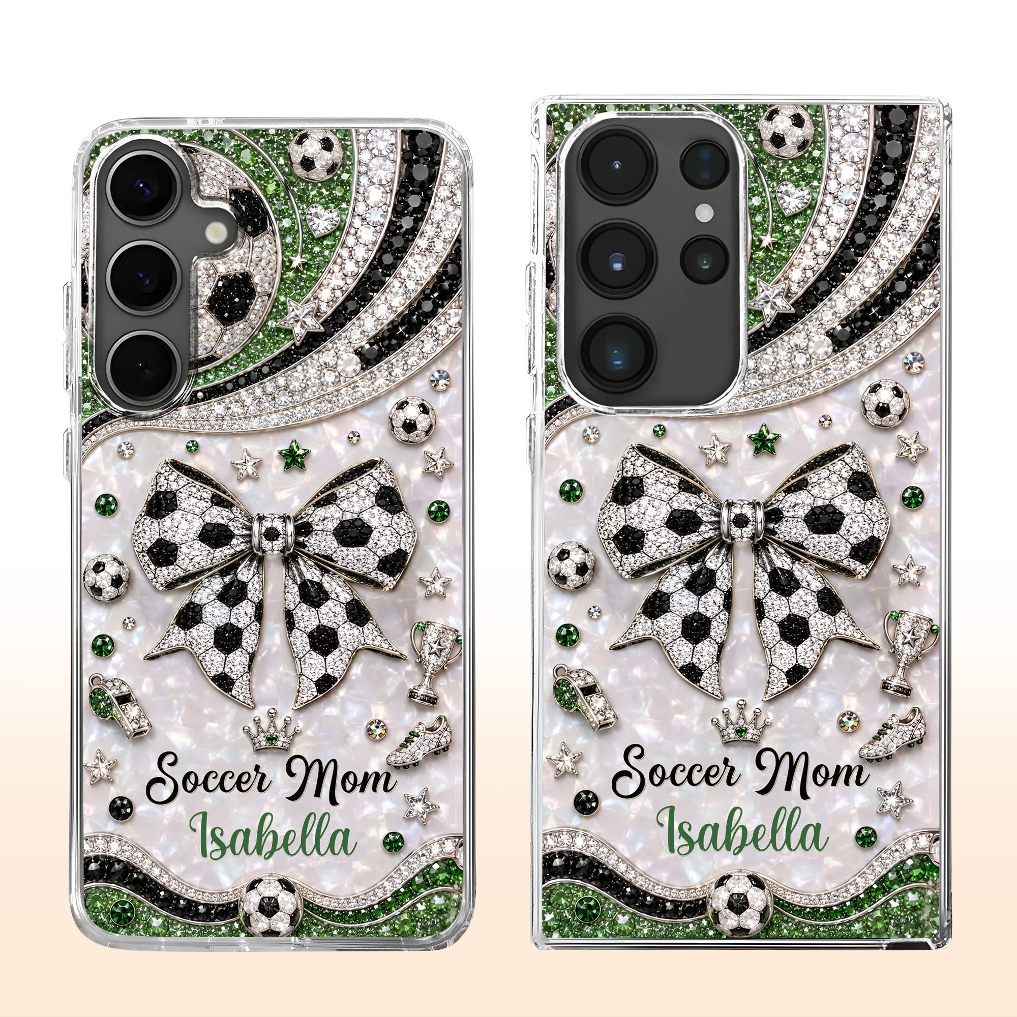 Personalized Clear Phone Case with Soccer Mom Design Gift for Her Clear Phone Case GradoCreations