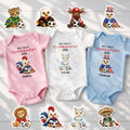 Personalized Soccer Baby Onesie Custom Name Eagle 4th of July Gift Baby Onesie GradoCreations