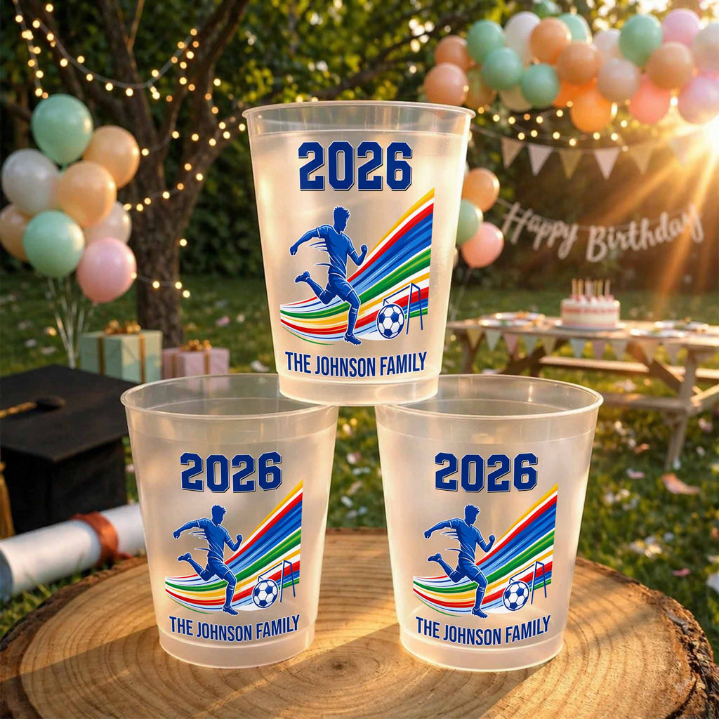 Personalized Frosted Cups Custom Family Soccer Season Gift Frosted Cups GradoCreations