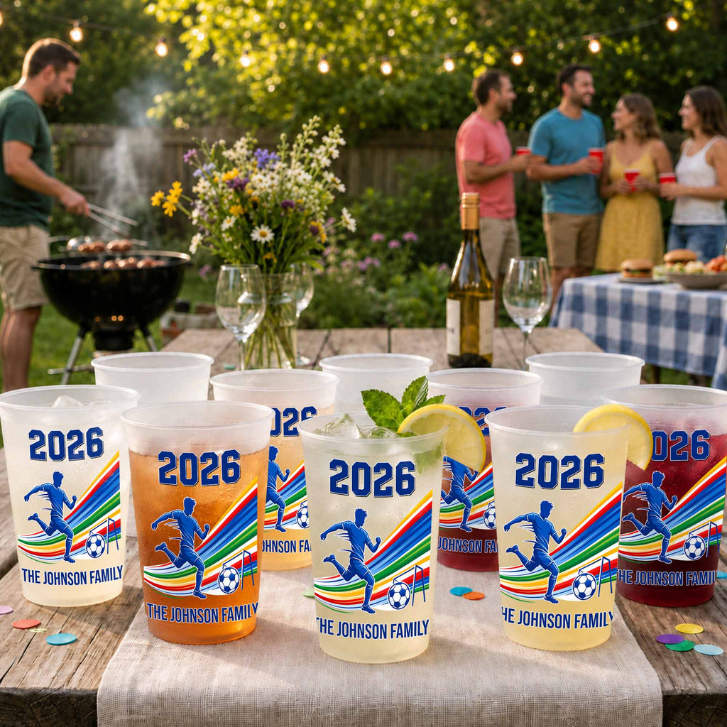Personalized Frosted Cups Custom Family Soccer Season Gift Frosted Cups GradoCreations