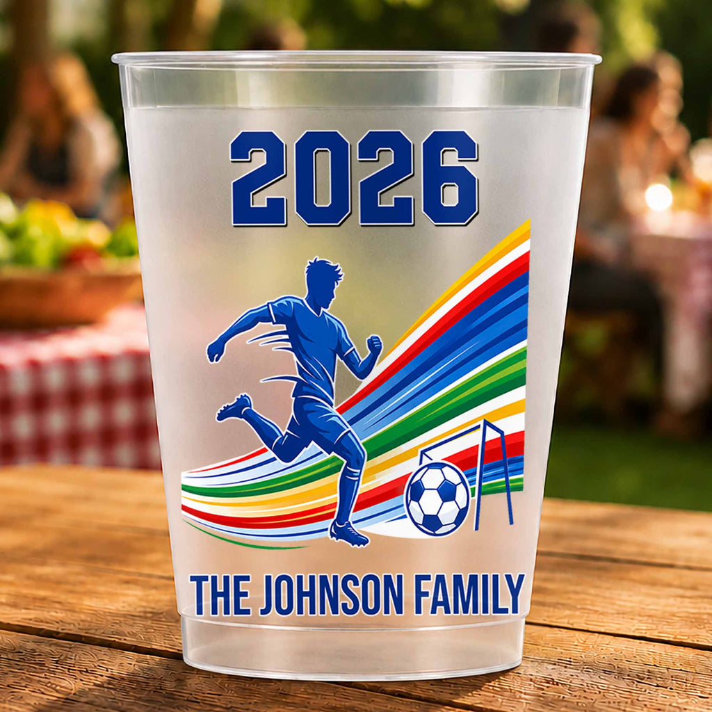 Personalized Frosted Cups Custom Family Soccer Season Gift Frosted Cups GradoCreations