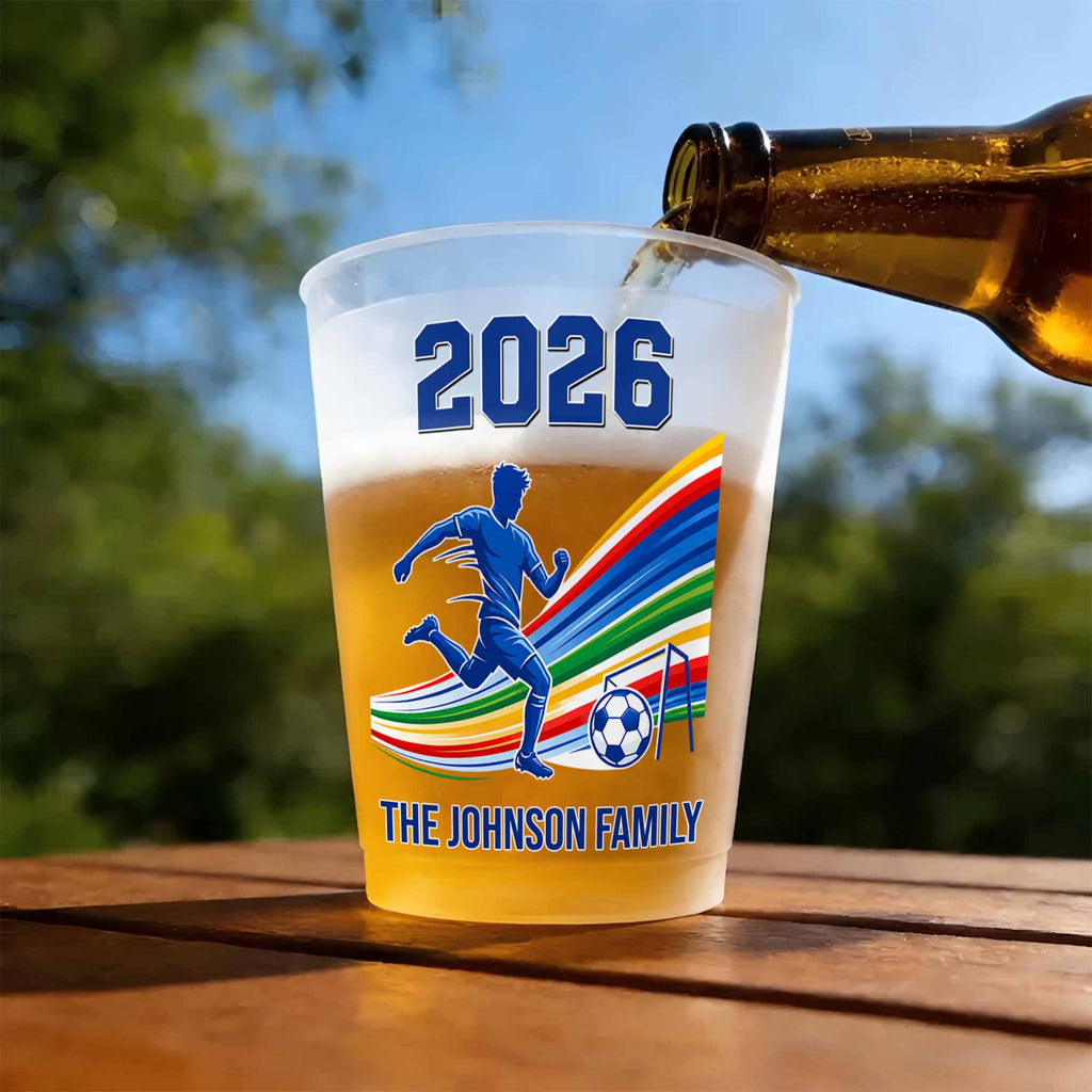 Personalized Frosted Cups Custom Family Soccer Season Gift Frosted Cups GradoCreations