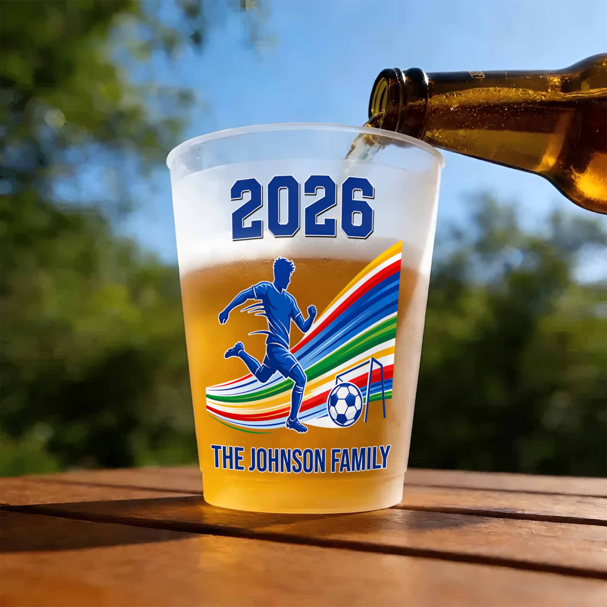 Personalized Frosted Cups Custom Family Soccer Season Gift Frosted Cups GradoCreations
