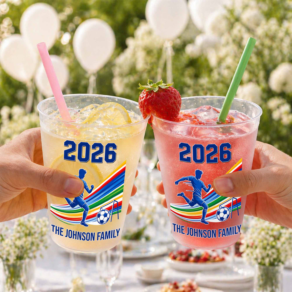 Personalized Frosted Cups Custom Family Soccer Season Gift Frosted Cups GradoCreations