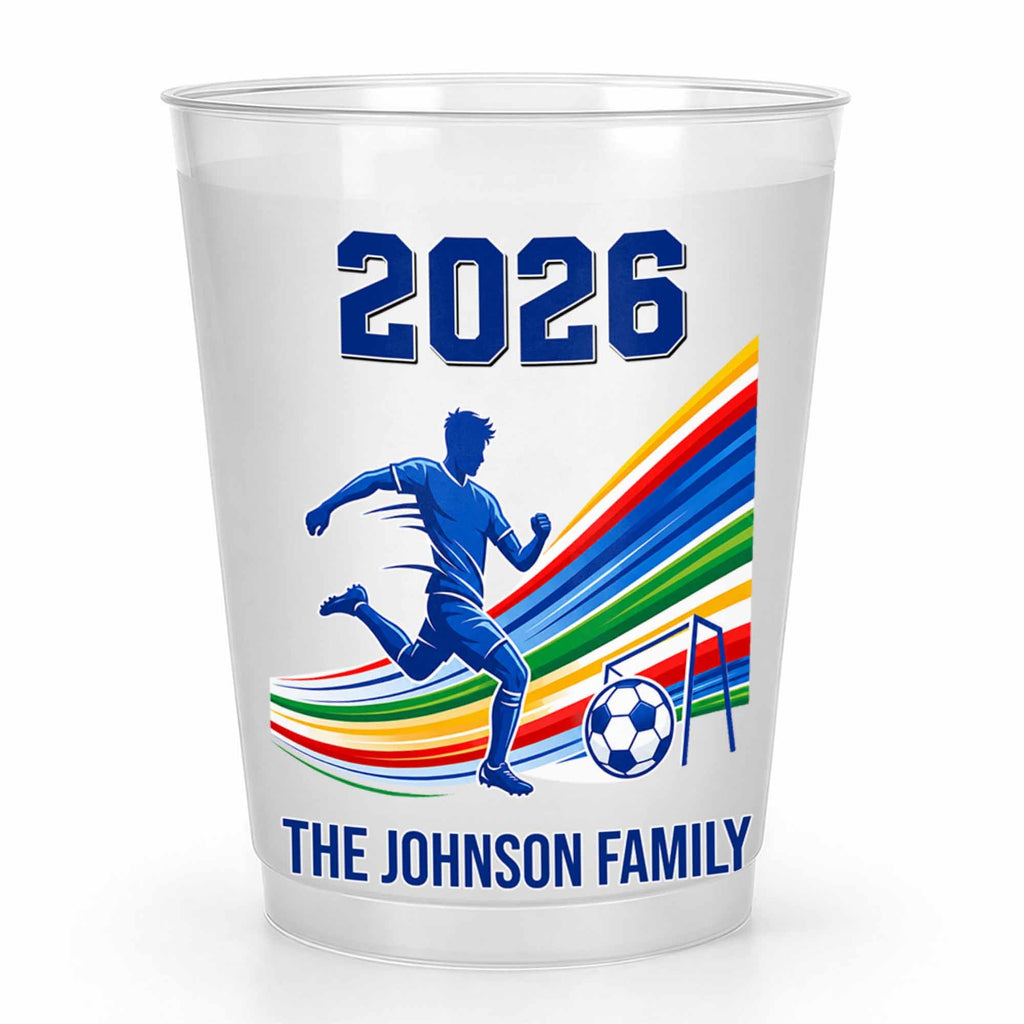 Personalized Frosted Cups Custom Family Soccer Season Gift Frosted Cups GradoCreations