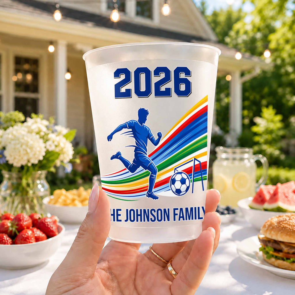 Personalized Frosted Cups Custom Family Soccer Season Gift Frosted Cups GradoCreations