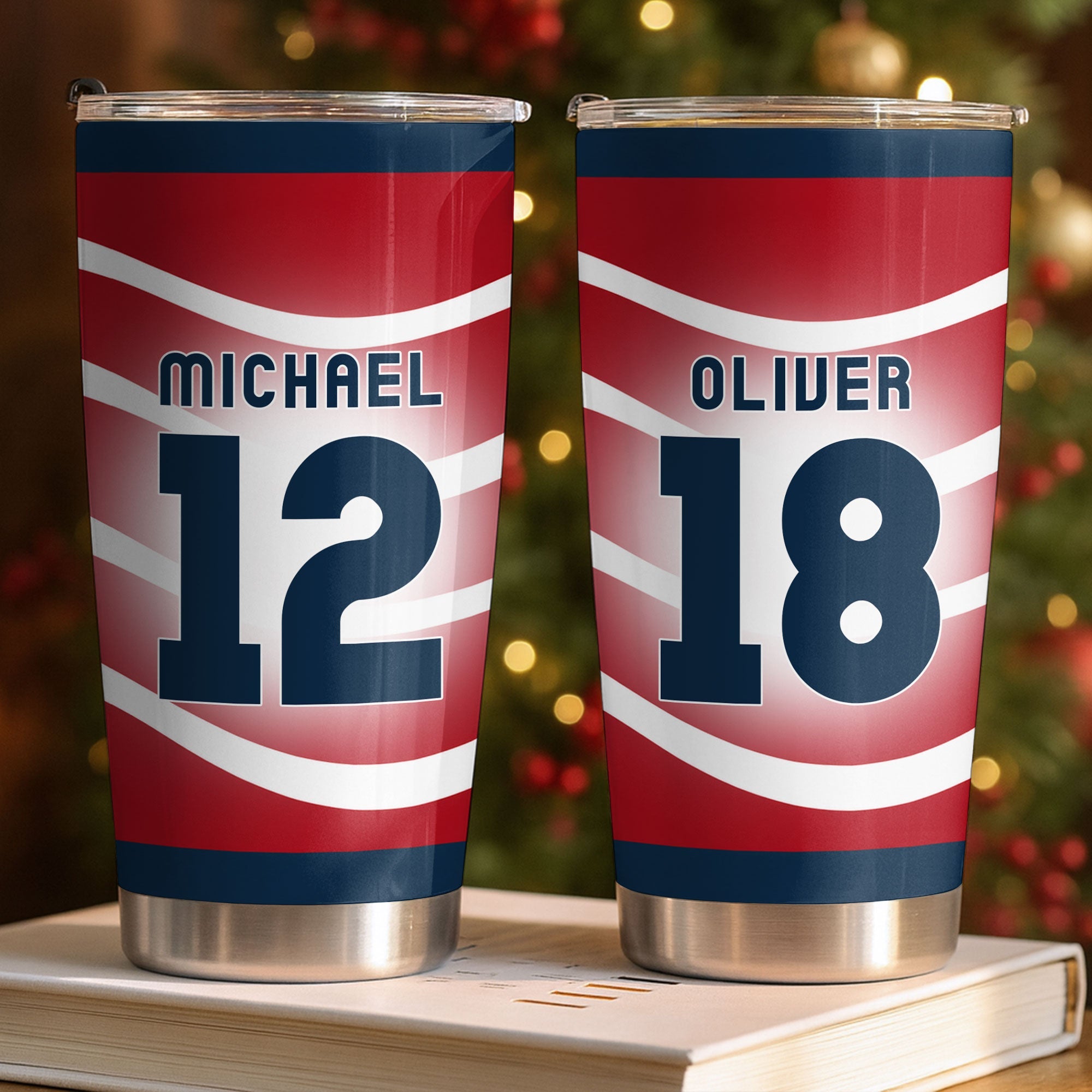 Personalized 20oz Stainless Steel Tumbler Custom Jersey Design Gift for Sports Lovers 20oz Tumbler GradoCreations