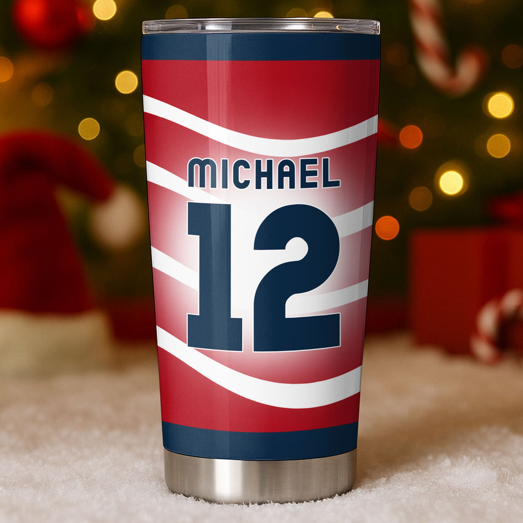 Personalized 20oz Stainless Steel Tumbler Custom Jersey Design Gift for Sports Lovers 20oz Tumbler GradoCreations