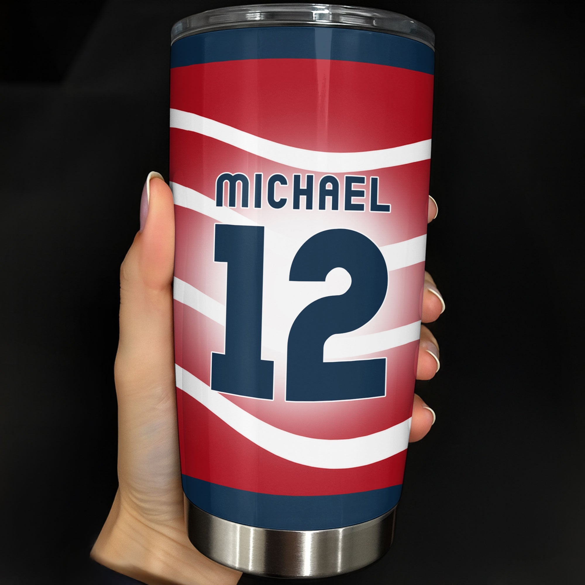 Personalized 20oz Stainless Steel Tumbler Custom Jersey Design Gift for Sports Lovers 20oz Tumbler GradoCreations