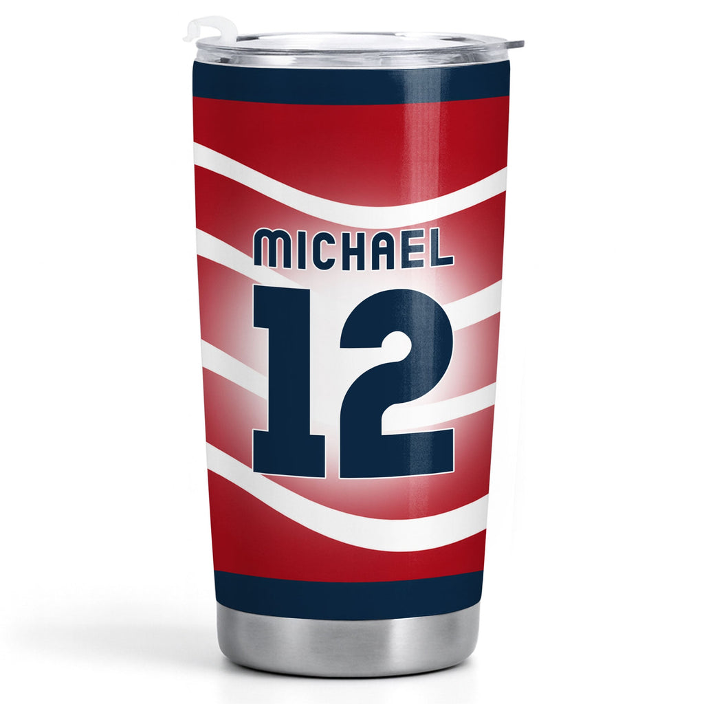 Personalized 20oz Stainless Steel Tumbler Custom Jersey Design Gift for Sports Lovers 20oz Tumbler GradoCreations