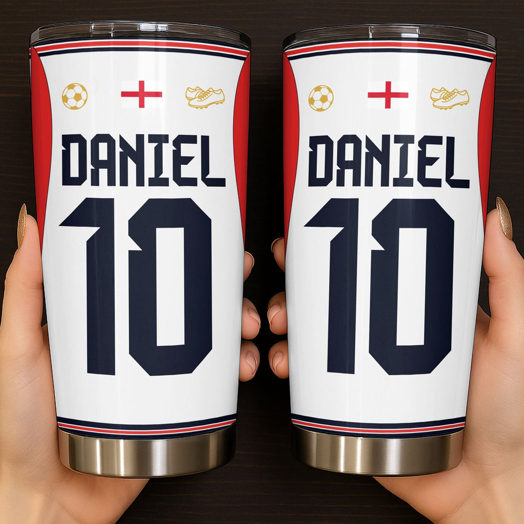 Personalized Soccer Fan Tumbler 20oz Custom Name Gift 20oz Tumbler GradoCreations