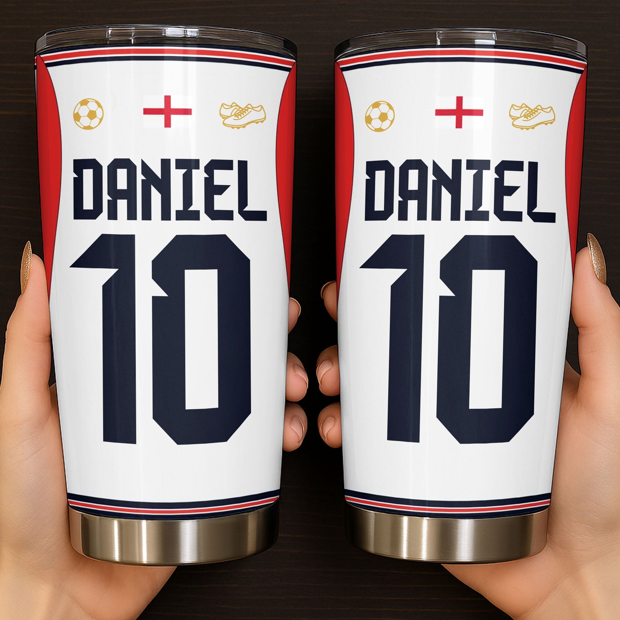 Personalized Soccer Fan Tumbler 20oz Custom Name Gift 20oz Tumbler GradoCreations