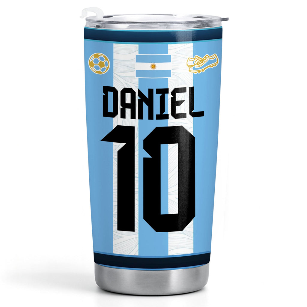 Personalized Soccer Fan Tumbler 20oz Custom Name Gift 20oz Tumbler GradoCreations