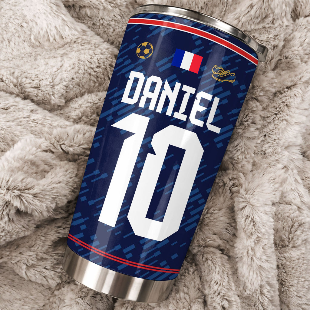 Personalized Soccer Fan Tumbler 20oz Custom Name Gift 20oz Tumbler GradoCreations