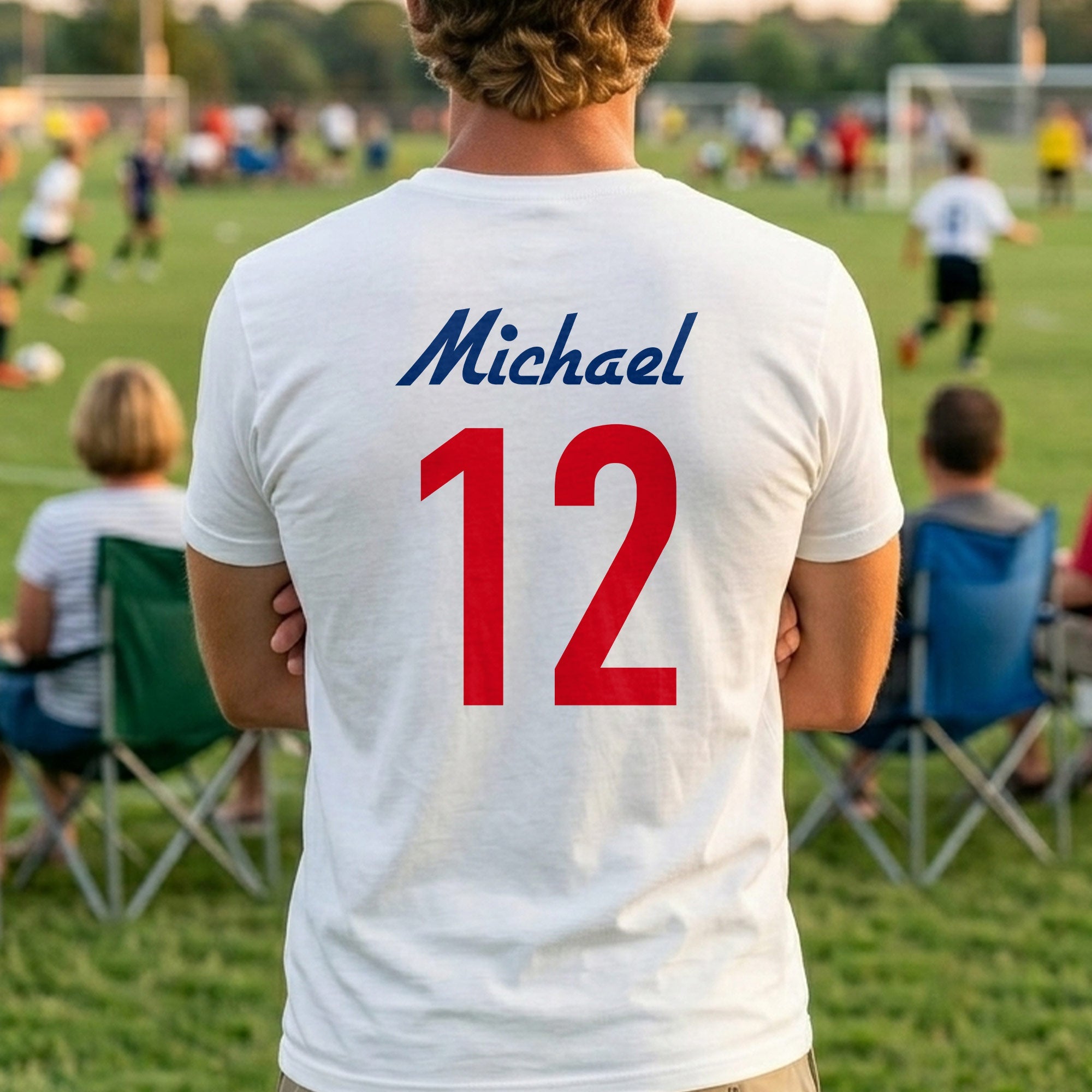 Personalized US Soccer Team T-Shirt Custom Sports Apparel Gift T-Shirt Font and Back GradoCreations