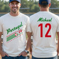 Personalized Portugal Football Team T-Shirt Custom Name Gift T-Shirt Font and Back GradoCreations