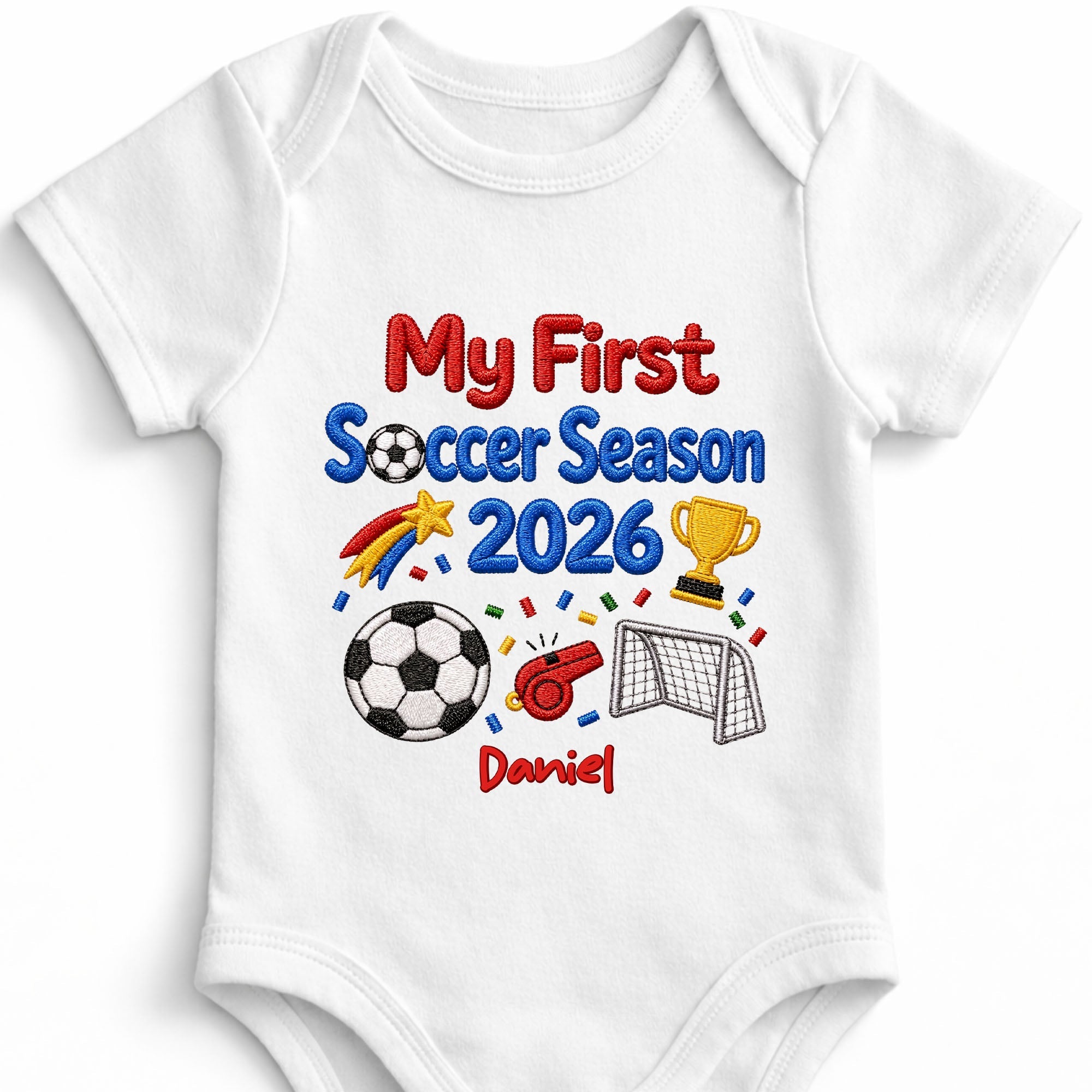 Personalized Custom Baby Onesie First Soccer Season Gift Baby Onesie GradoCreations