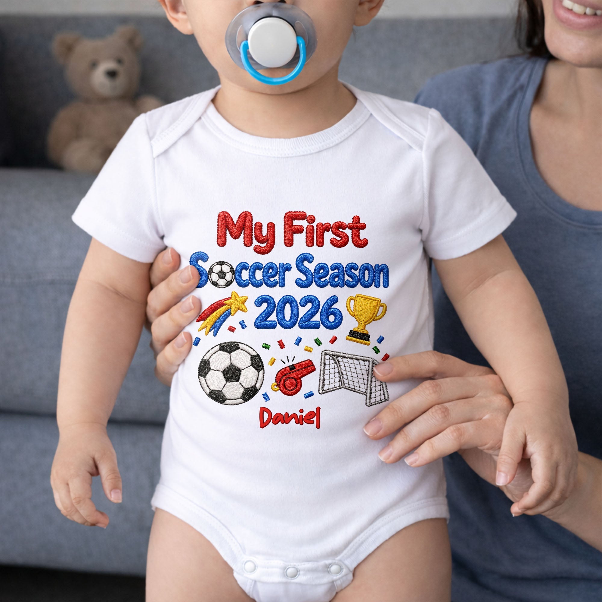 Personalized Custom Baby Onesie First Soccer Season Gift Baby Onesie GradoCreations
