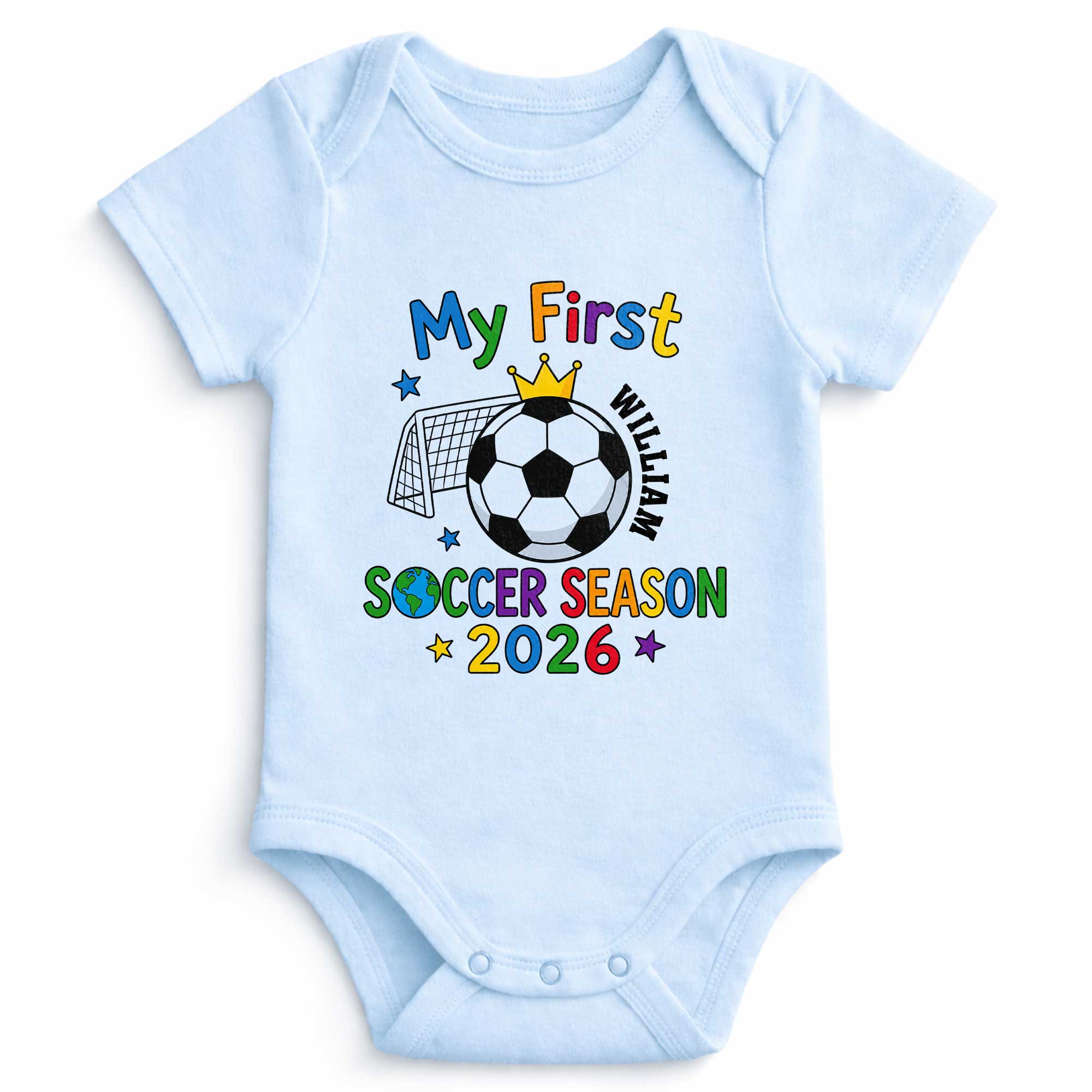 Personalized Baby Onesie Custom Name Soccer Season Gift Baby Onesie GradoCreations