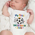 Personalized Baby Onesie Custom Name for Little Athletes Soccer Gift Baby Onesie GradoCreations