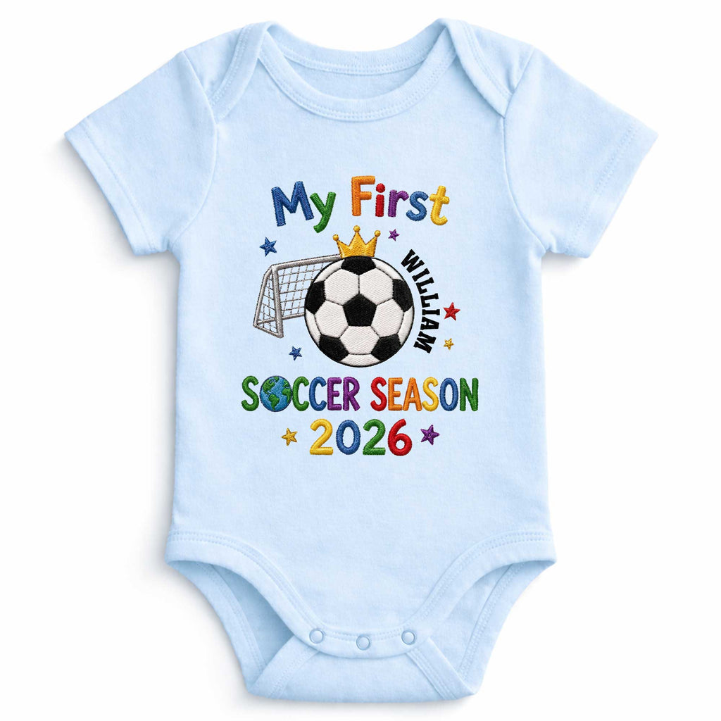 Personalized Baby Onesie Custom Name for Little Athletes Soccer Gift Baby Onesie GradoCreations