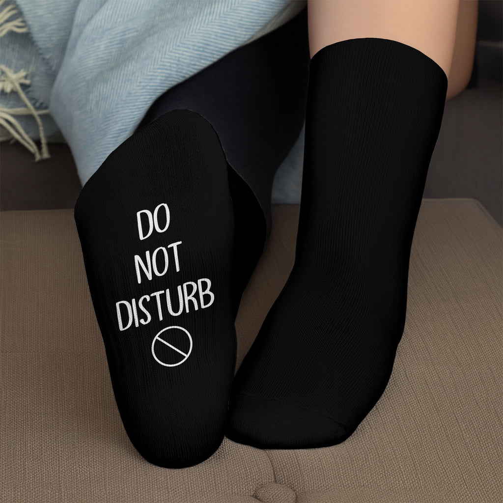 Personalized Do Not Disturb Soccer Ball Graphic Crew Socks Gift Crew Socks GradoCreations