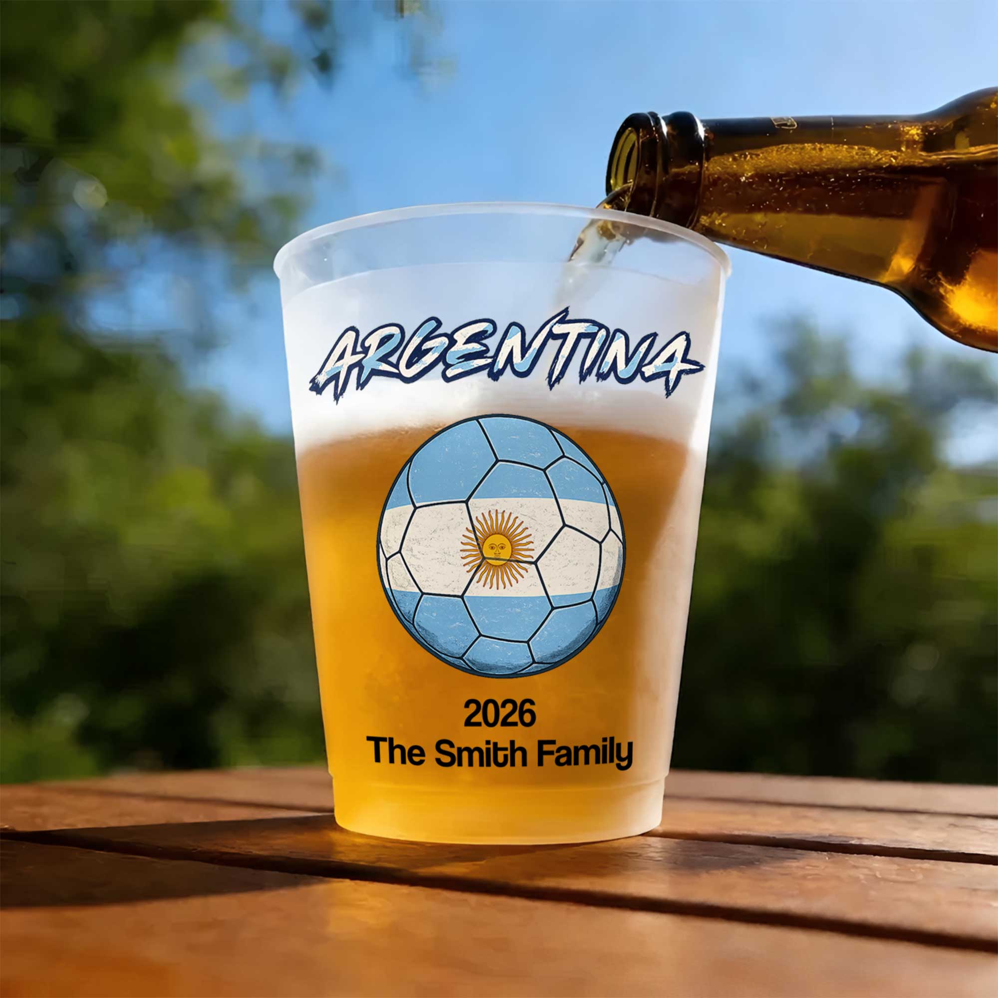 Personalized Frosted Soccer Cups Custom Name Gift for Family Frosted Cups GradoCreations