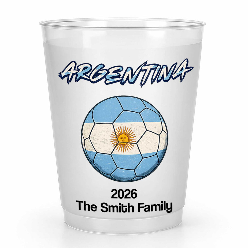 Personalized Frosted Soccer Cups Custom Name Gift for Family Frosted Cups GradoCreations