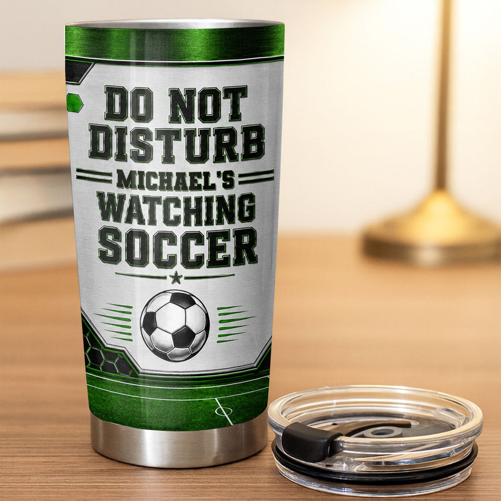 Personalized Soccer Insulated Tumbler Custom Name Gift for Dad