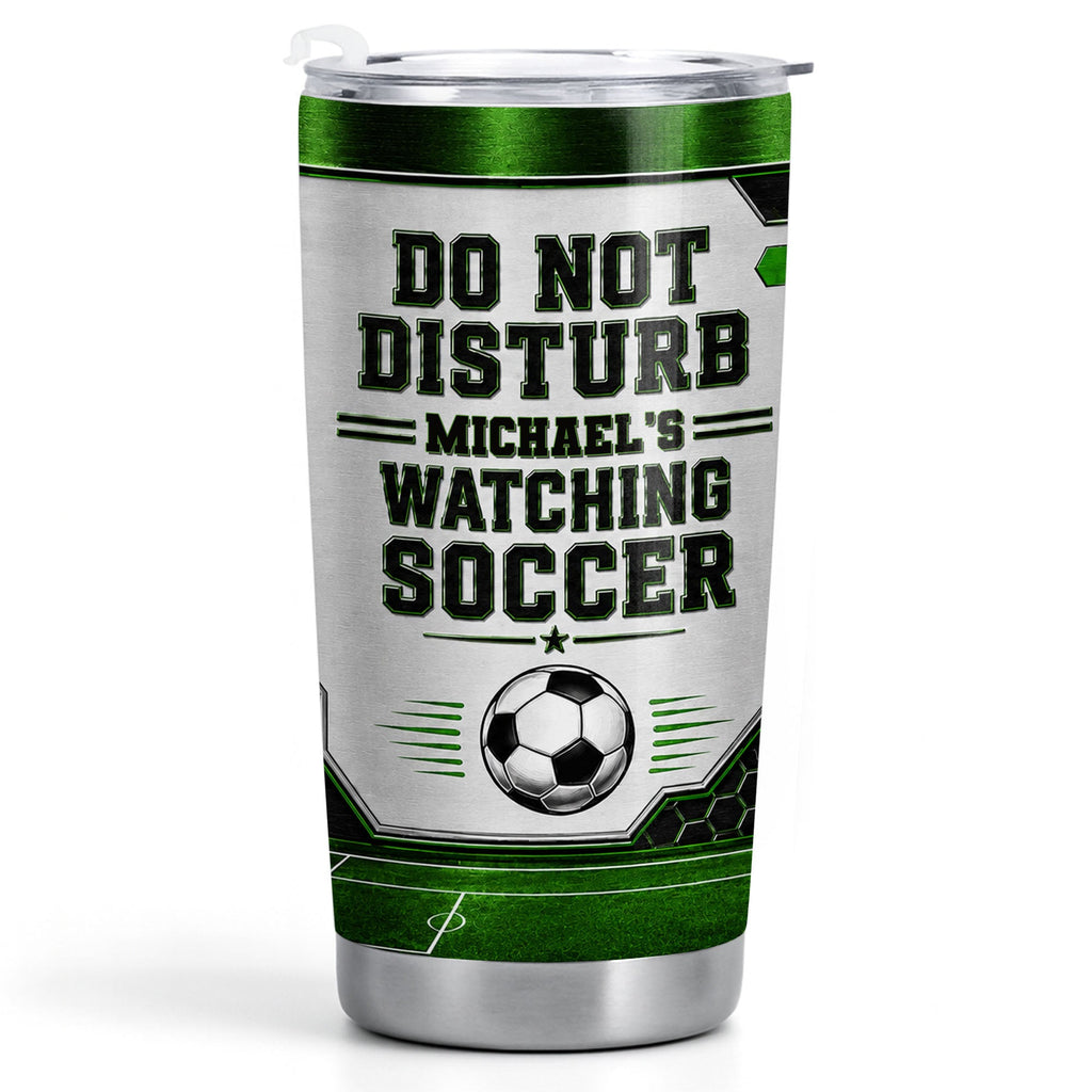 Personalized Soccer Insulated Tumbler Custom Name Gift for Dad
