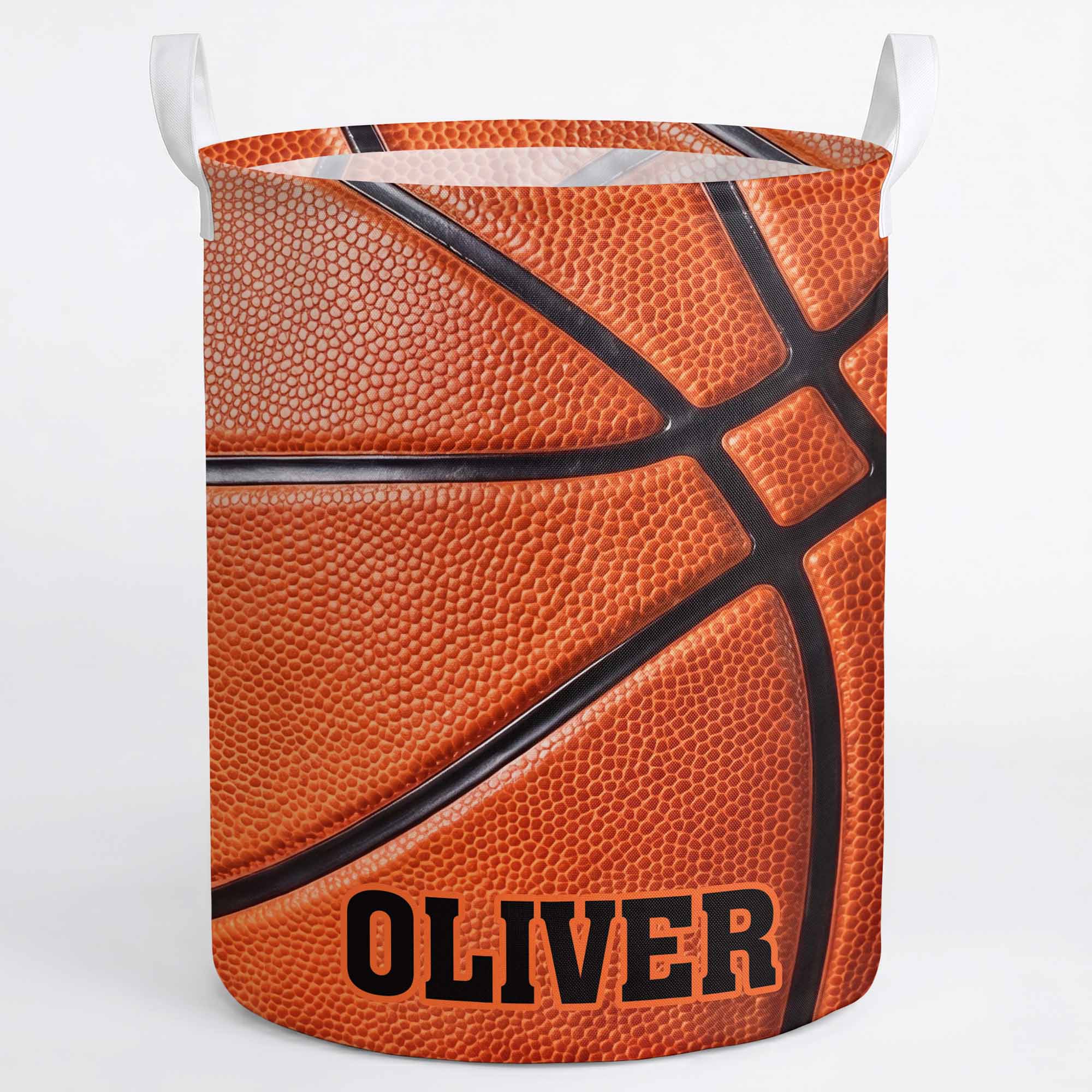 Personalized Fabric Organizer Basket Custom Name Sports Gift Basket GradoCreations
