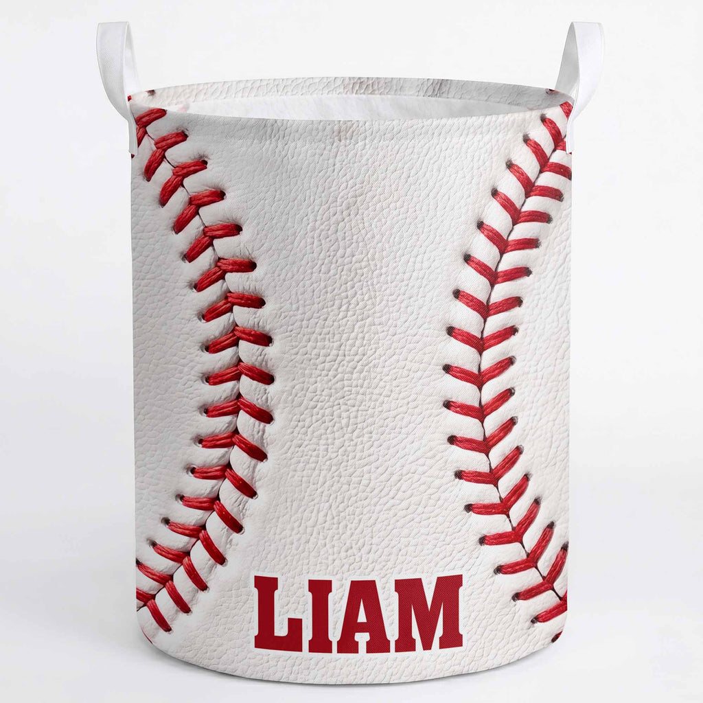 Personalized Fabric Organizer Basket Custom Name Sports Gift Basket GradoCreations