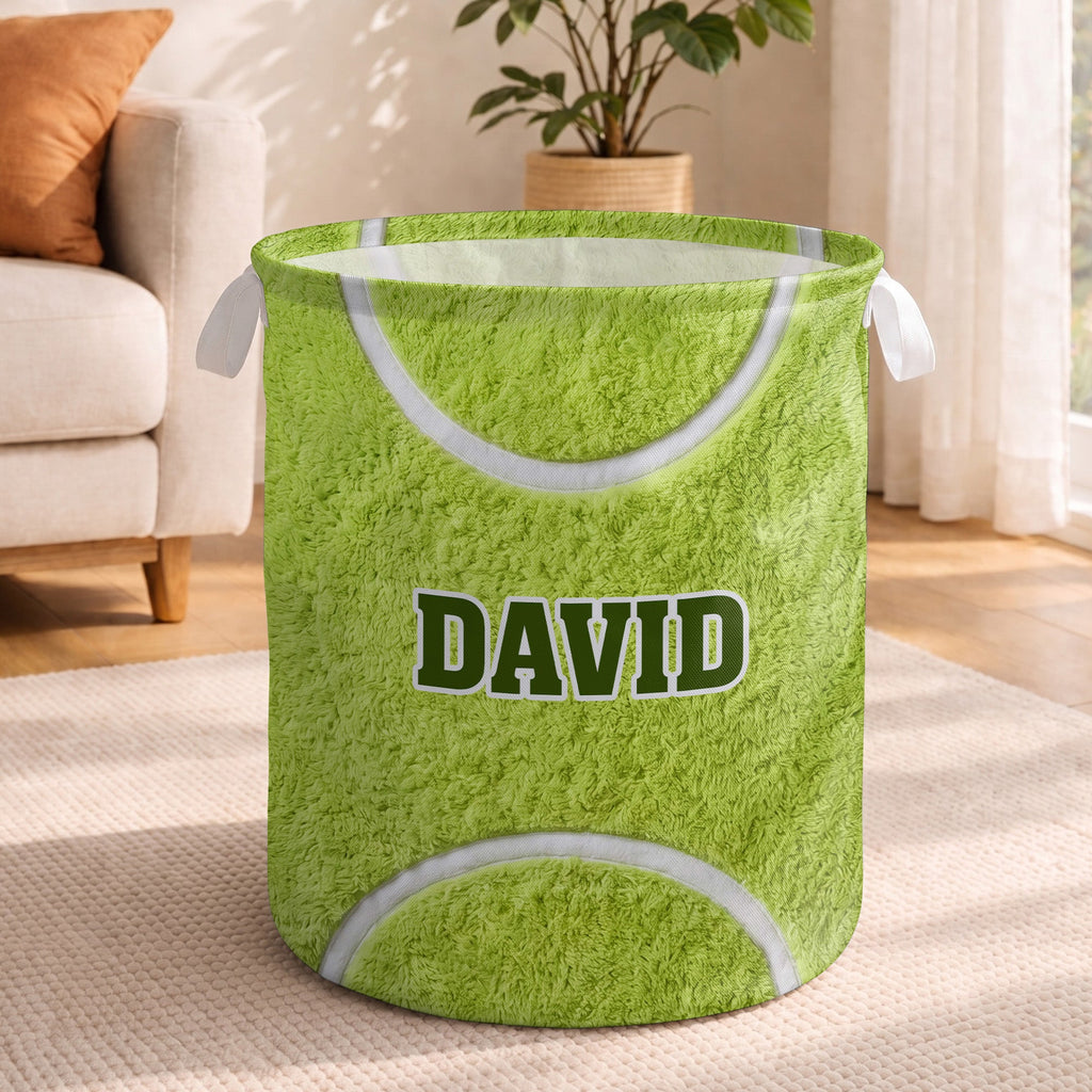 Personalized Fabric Organizer Basket Custom Name Sports Gift Basket GradoCreations